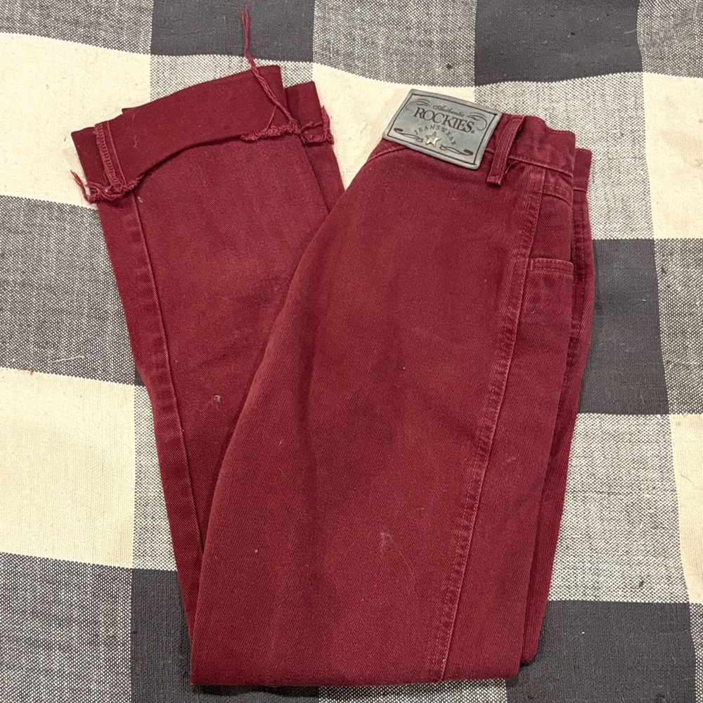 Rockies Deep Red Denim Pants